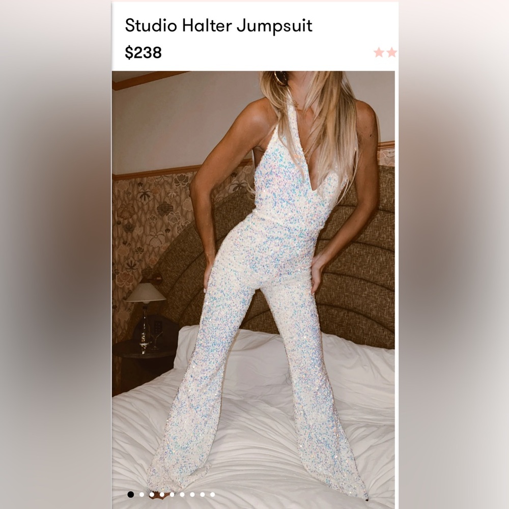 Show Me Your MuMu Studio Halter Jumpsuit - White